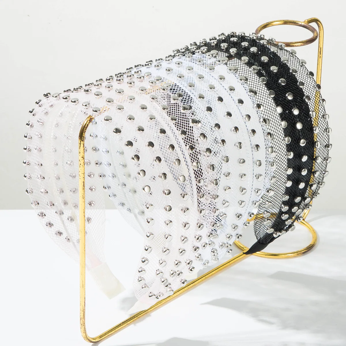 Punk Metal Studded Mesh Hairband Gothic Net Headpiece Statement Rock Concert Headwear Edgy Streetwear Costume Hair Band
Punk Metal Studded Mesh Hairband Gothic Net Headpiece Statement Rock Concert Headwear Edgy Streetwear Costume Hair Band