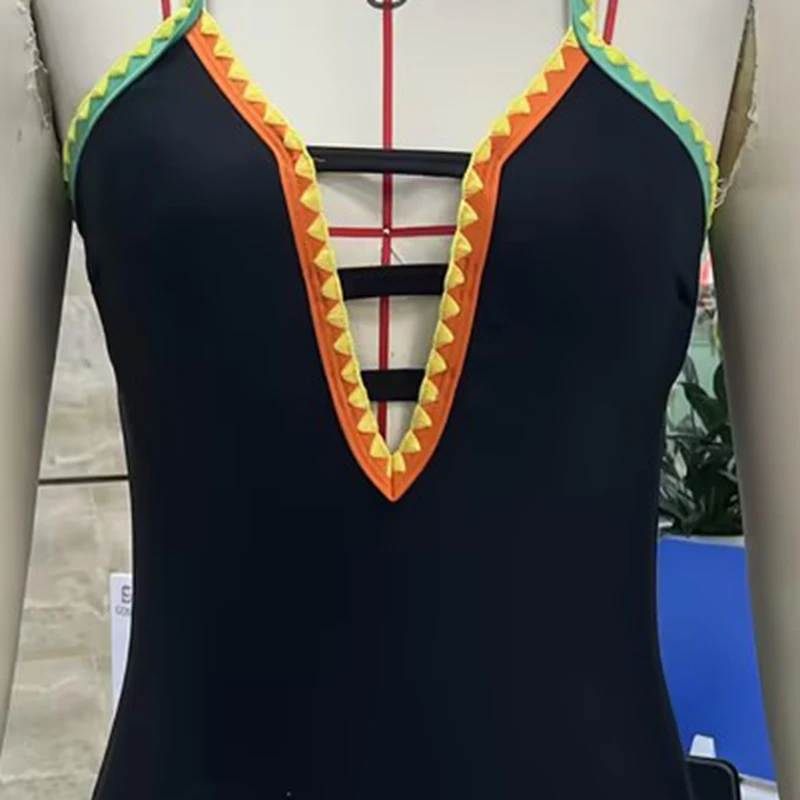 Women Monokini Bathing Suit Patchwork Spaghetti Strap V-Neck Sleeveless Swimsuits Summer Swimwear Bikini
Women Monokini Bathing Suit Patchwork Spaghetti Strap V-Neck Sleeveless Swimsuits Summer Swimwear Bikini
