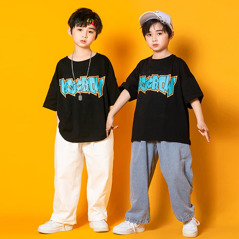 Boys Hip Hop Dancewear Suit Summer Tops Jeans Loose Street Dance Practice Wear Kids Jazz Dance Stage Costume Outfit YS3323
Boys Hip Hop Dancewear Suit Summer Tops Jeans Loose Street Dance Practice Wear Kids Jazz Dance Stage Costume Outfit YS3323