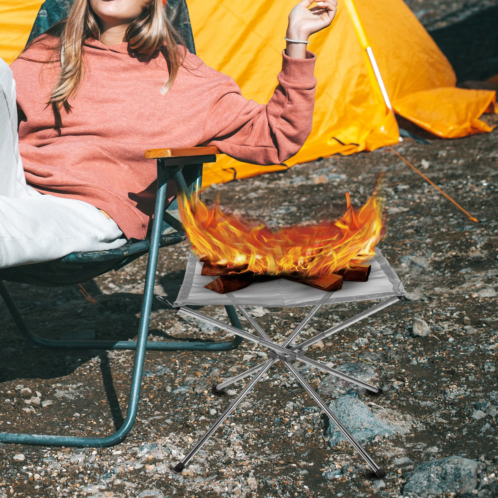 Portable Stainless Steel Foldable Fire Pit Outdoor Bonfire Rack Camping Stove Detachable Campfire Grill Stove Fire Stand
Portable Stainless Steel Foldable Fire Pit Outdoor Bonfire Rack Camping Stove Detachable Campfire Grill Stove Fire Stand