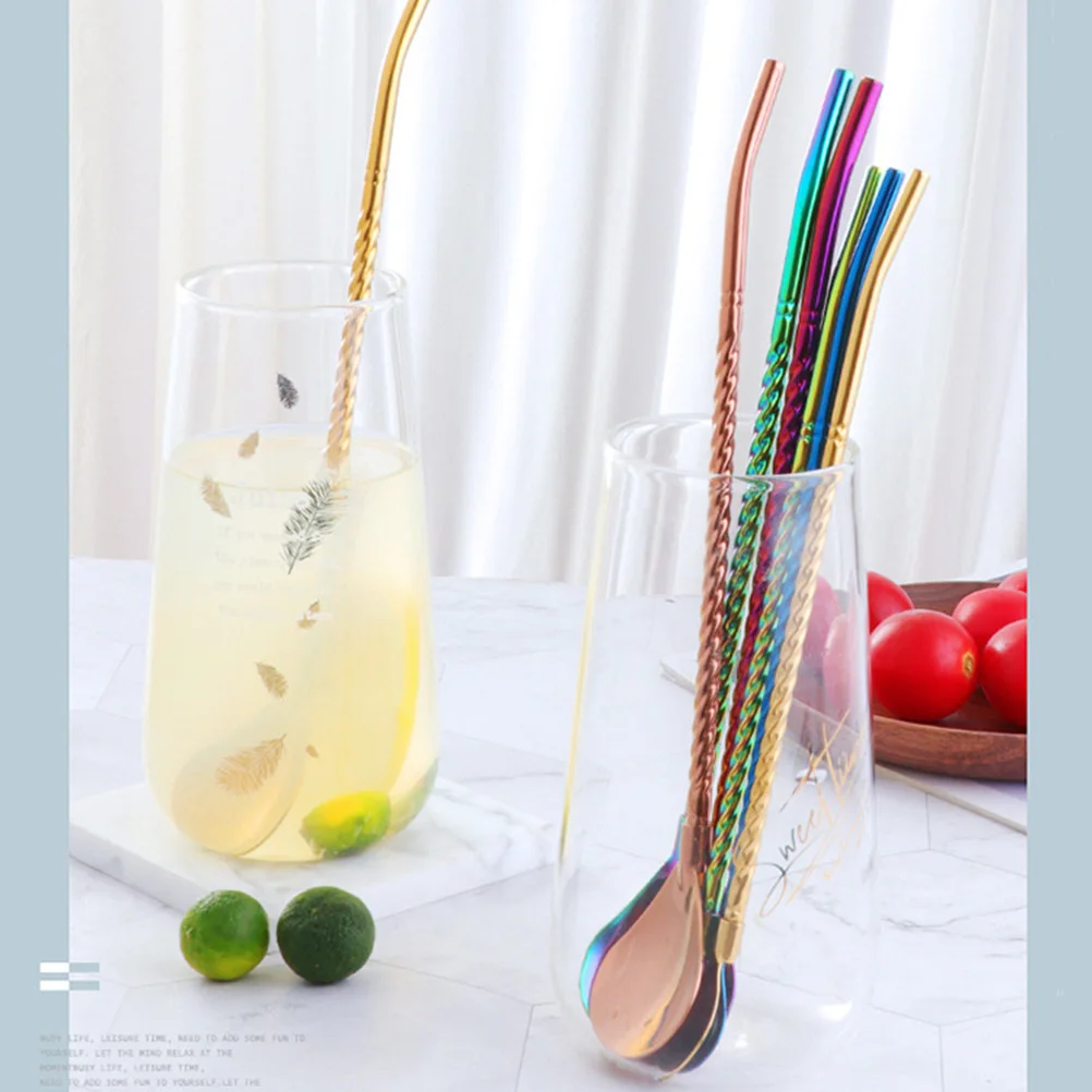 4 Pcs Stainless Steel Straw Spoon Family Party Metal Creative Stirring Corrosion-resistant
4 Pcs Stainless Steel Straw Spoon Family Party Metal Creative Stirring Corrosion-resistant