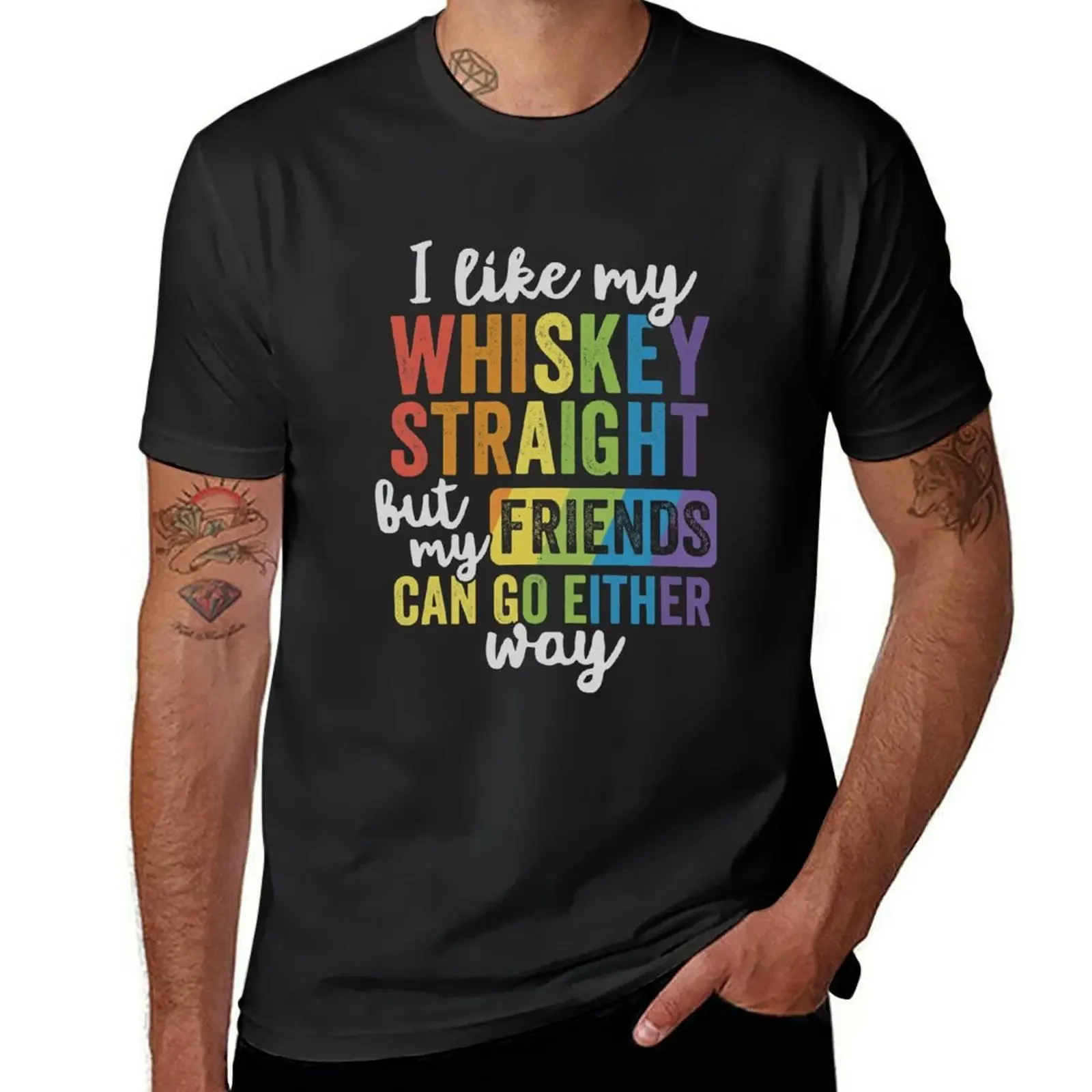 I Like My Whiskey Straight But My Friends Can Go Either Way T-Shirt oversized shirts graphic tee summer clothes clothing for men
I Like My Whiskey Straight But My Friends Can Go Either Way T-Shirt oversized shirts graphic tee summer clothes clothing for men