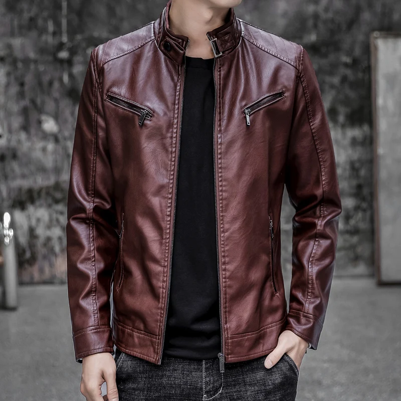 Male Leather Jackets Men Zipper Long Sleeve Fashion Brand Leather Jackets Short Cool Spring Autumn Biker Men Plus Size Jacket
Male Leather Jackets Men Zipper Long Sleeve Fashion Brand Leather Jackets Short Cool Spring Autumn Biker Men Plus Size Jacket