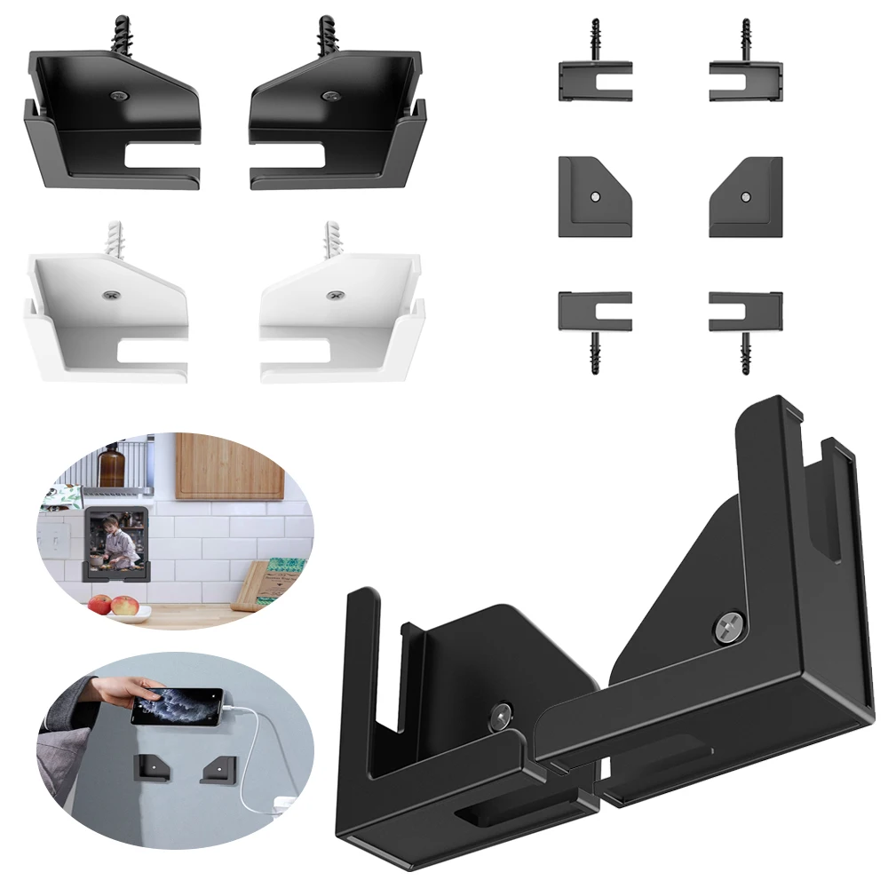 2 Sets Wall Shelf Fixed by Adhesive Or Screw Wall Phone Mount for Devices with A Thickness for Tablet/Mobile Phone/Router
2 Sets Wall Shelf Fixed by Adhesive Or Screw Wall Phone Mount for Devices with A Thickness for Tablet/Mobile Phone/Router