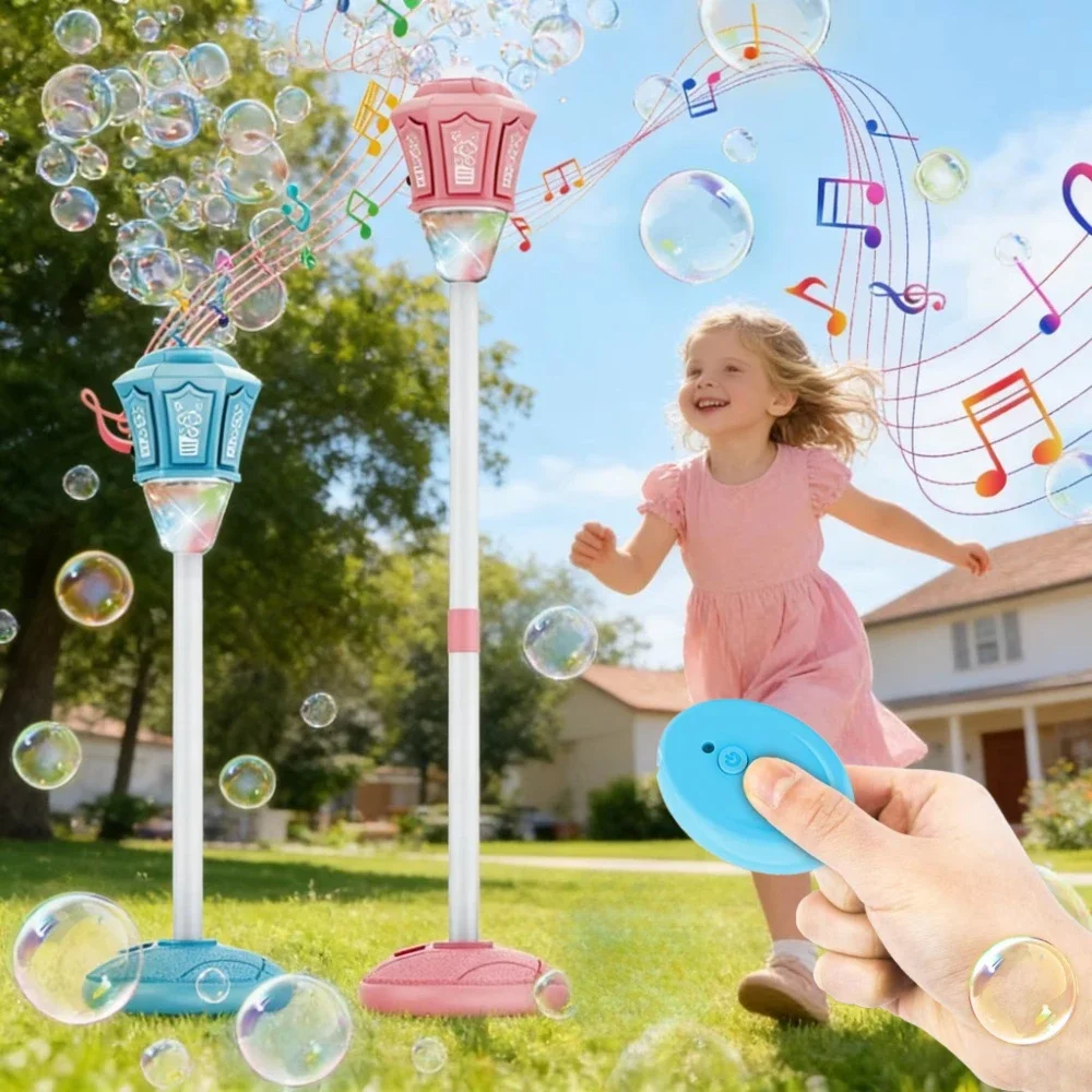 Remote Control Streetlight Bubble Machine Fully Automatic Bubble Blowing Light Music Party Adjustable Height Bubble Blowing Toy
Remote Control Streetlight Bubble Machine Fully Automatic Bubble Blowing Light Music Party Adjustable Height Bubble Blowing Toy