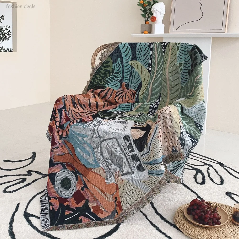 Boho Jungle Tiger Sofa Blanket, Living Room Decorative Wall Hanging Dual Use, Picnic Mat Beach Blanket, Must-Have for RV Travel
Boho Jungle Tiger Sofa Blanket, Living Room Decorative Wall Hanging Dual Use, Picnic Mat Beach Blanket, Must-Have for RV Travel