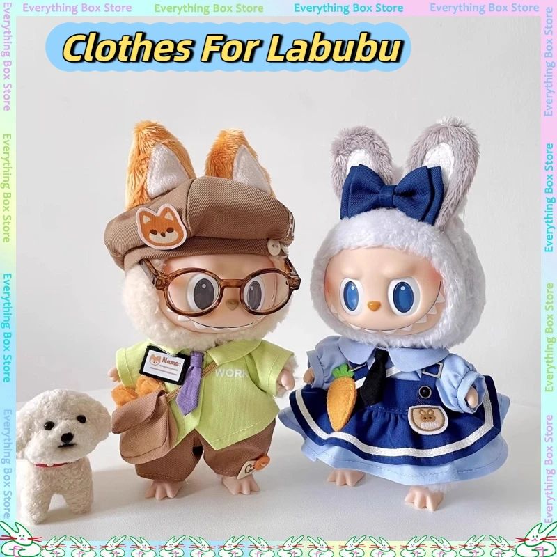 Cute Bunny And Fox Set Doll Costume Suitable For 17cm Labubu Doll Replacement Set Gift For Friend And Children
Cute Bunny And Fox Set Doll Costume Suitable For 17cm Labubu Doll Replacement Set Gift For Friend And Children