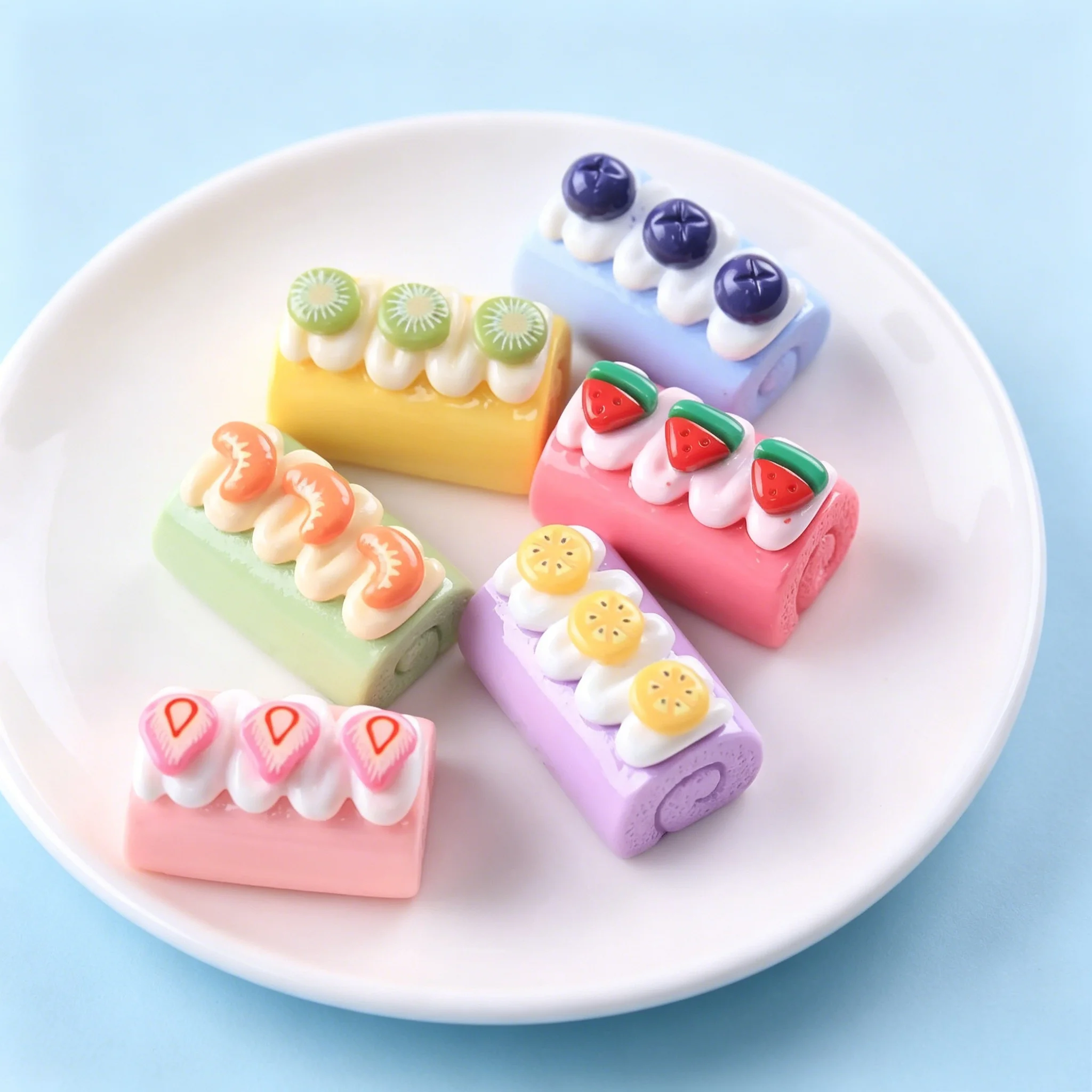 10Pcs Cute Simulation Cake Roll Resin Pendant DIY Jewelry Keychain Dollhouse Home Decoration Accessories
10Pcs Cute Simulation Cake Roll Resin Pendant DIY Jewelry Keychain Dollhouse Home Decoration Accessories