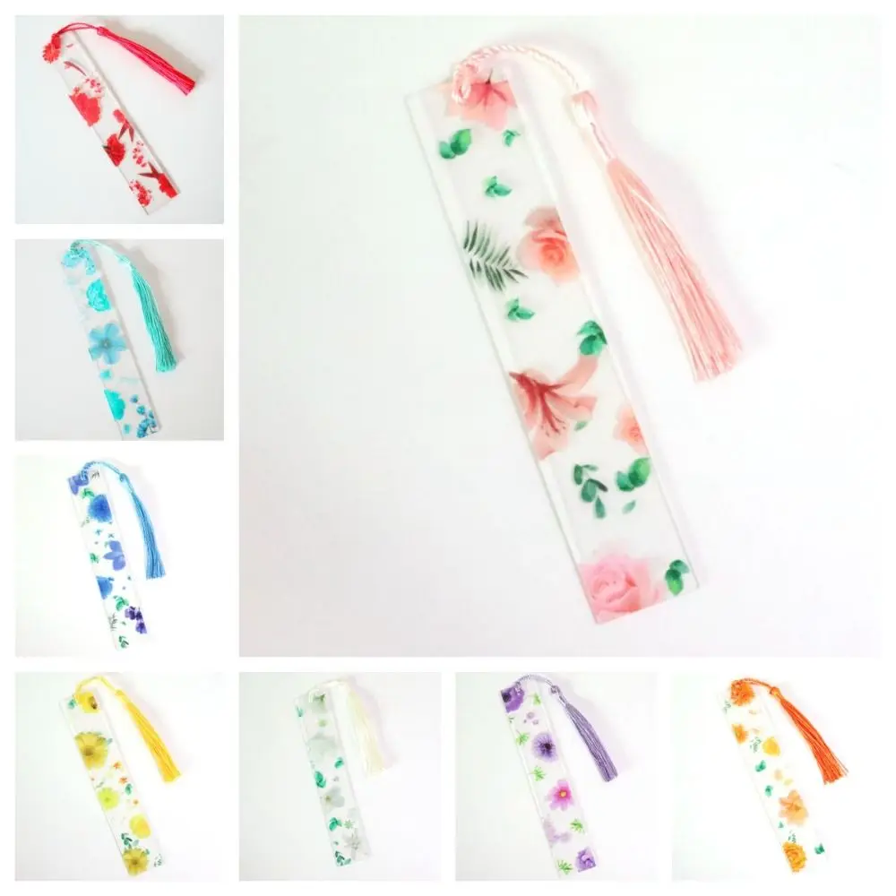 DIY Transparent Acrylic Reading Bookmark Vintage Flower Bookclip With Colorful Tassel Handicraft Book Page Marker Student
DIY Transparent Acrylic Reading Bookmark Vintage Flower Bookclip With Colorful Tassel Handicraft Book Page Marker Student