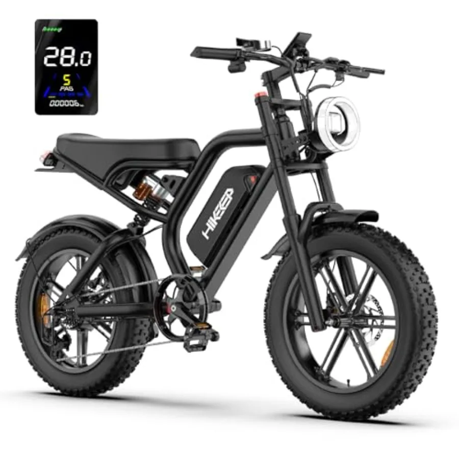 Electric bike for adults: fat tire ebike with 16/20 inch tires 750W/1500W motor 48V15.6Ah detachable battery 4 riding modes bla
Electric bike for adults: fat tire ebike with 16/20 inch tires 750W/1500W motor 48V15.6Ah detachable battery 4 riding modes bla