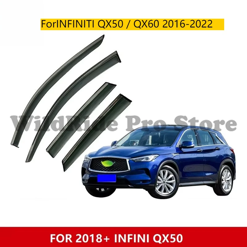 FOR INFINITI QX50 / QX60 2016-2022 WINDOW VISOR Car Door Rain Guard Side Window Sun Visor Wind Deflector
FOR INFINITI QX50 / QX60 2016-2022 WINDOW VISOR Car Door Rain Guard Side Window Sun Visor Wind Deflector