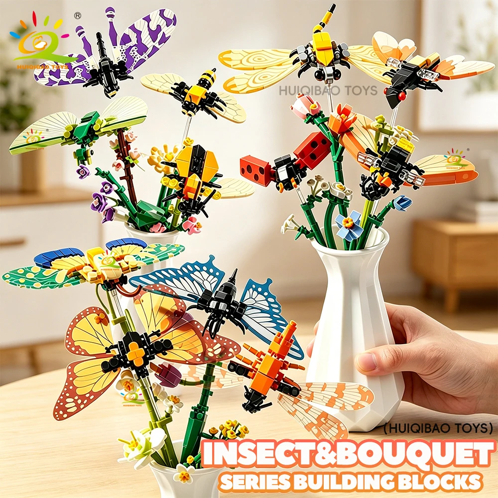 HUIQIBAO City Creativity Insect Bouquet Bonsai Building Blocks Potted Plant Flower Bouquet Bricks Model Home Decoration Toy Kid
HUIQIBAO City Creativity Insect Bouquet Bonsai Building Blocks Potted Plant Flower Bouquet Bricks Model Home Decoration Toy Kid