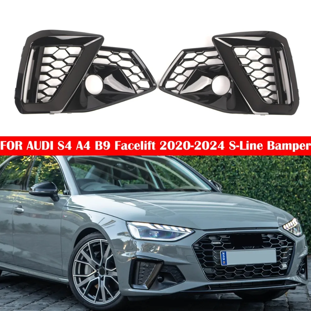2PCS Glossy Black Front Bumper Fog Light Grille Cover for Audi A4 2020 OEM 8WD807681M 8WD807682M 8WD807681AM 8WD807682AM
2PCS Glossy Black Front Bumper Fog Light Grille Cover for Audi A4 2020 OEM 8WD807681M 8WD807682M 8WD807681AM 8WD807682AM
