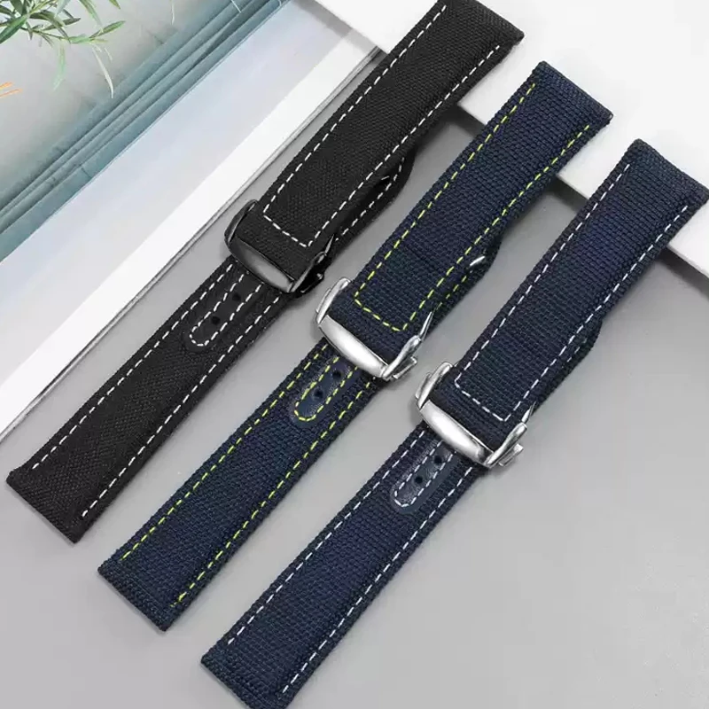 Blue nylon Genuine Leather Bottom watch For Omega New Seahorse 300 Super AT150 Men's waterproof accessories 19mm 20mm
Blue nylon Genuine Leather Bottom watch For Omega New Seahorse 300 Super AT150 Men's waterproof accessories 19mm 20mm