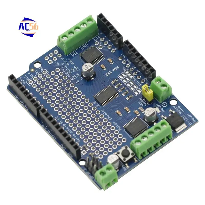 AC56-TB6612 Mosfet Шаговый двигатель PCA9685 Стандартный IIC I2C PWM Сервопривод Shield V2 для Arduino Robot PWM Mega R3
AC56-TB6612 Mosfet Шаговый двигатель PCA9685 Стандартный IIC I2C PWM Сервопривод Shield V2 для Arduino Robot PWM Mega R3