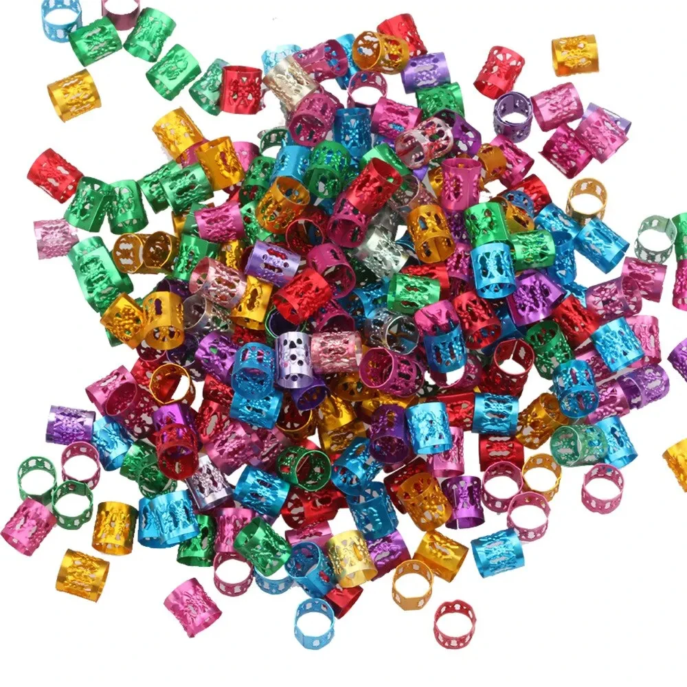 100pcs Colorful Metal Tube Ring Dreadlock Beads Adjustable Hair Braid Rings Cuff Clips for Women Hair Accessories Styling Tools
100pcs Colorful Metal Tube Ring Dreadlock Beads Adjustable Hair Braid Rings Cuff Clips for Women Hair Accessories Styling Tools