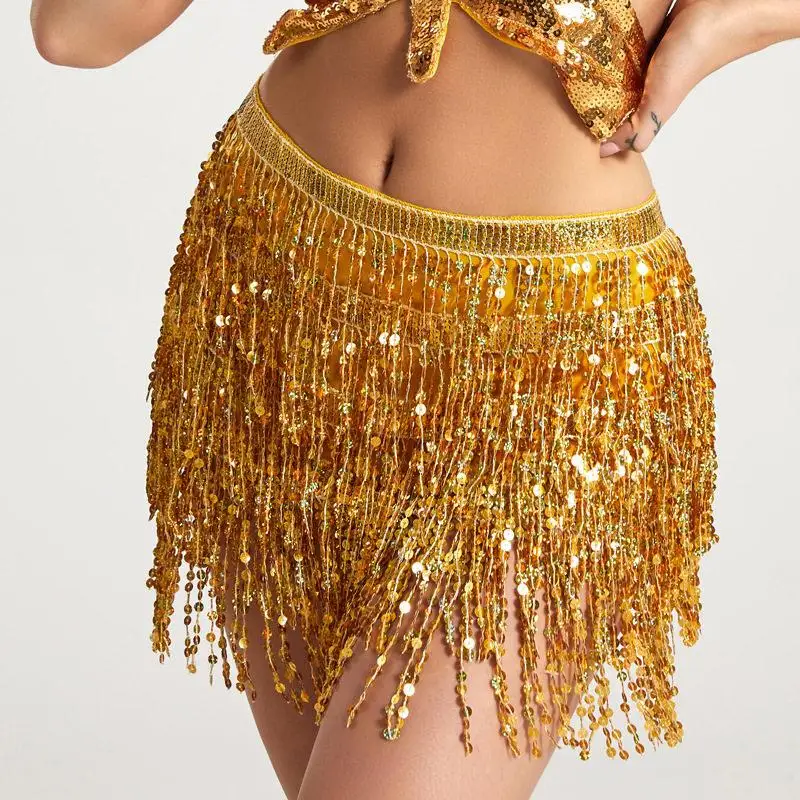 Halloween Belly Dance Performance Costume Sequin Tassel Skirt Sequin Tassel Dance Dress Performance Waistcloth
Halloween Belly Dance Performance Costume Sequin Tassel Skirt Sequin Tassel Dance Dress Performance Waistcloth