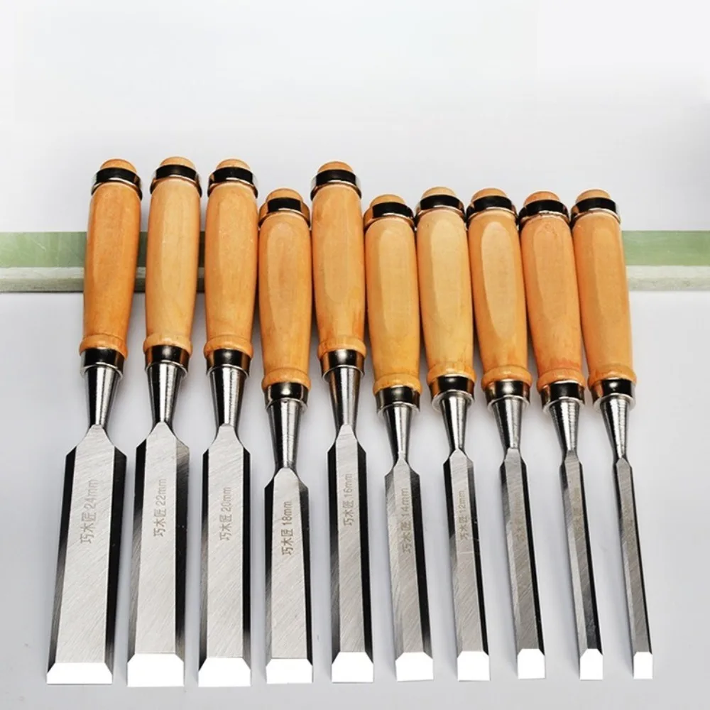 Столярные долота из марганцевой стали, деревообрабатывающие инструменты, профессиональные плоские долота с деревянной ручкой, острые и прочные ручные инструменты
Столярные долота из марганцевой стали, деревообрабатывающие инструменты, профессиональные плоские долота с деревянной ручкой, острые и прочные ручные инструменты