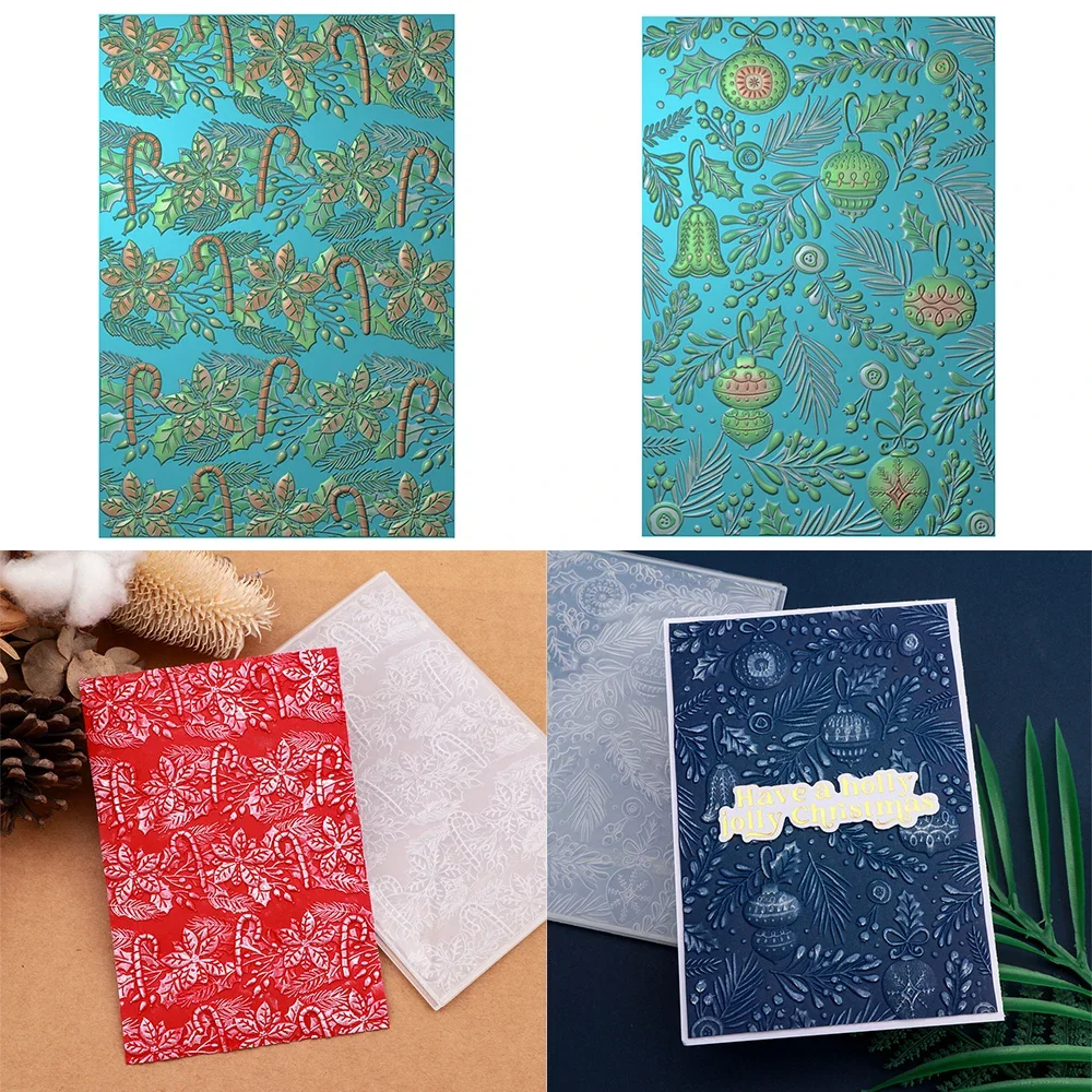 Christmas Collection Adorning Tree Joyful Candy Canes 3D Embossing Folder for DIY Scrapbooking Paper Card Making Crafts Decora
Christmas Collection Adorning Tree Joyful Candy Canes 3D Embossing Folder for DIY Scrapbooking Paper Card Making Crafts Decora