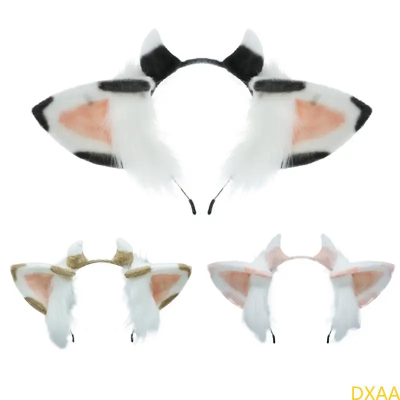 DXAA Plush Ears Hair Hoop Halloween Cow Ears Headband Furry Cartoon Animal Hairband Anime Fancy Dress Cosplay Headdress
DXAA Plush Ears Hair Hoop Halloween Cow Ears Headband Furry Cartoon Animal Hairband Anime Fancy Dress Cosplay Headdress