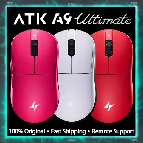 ATK Gear Dragonfly A9 Ultimate Series Gaming Mouse PAW3950Ultra APEXSHARK Firmware Nordic54L15 Master 8T8R Tech Low Latency