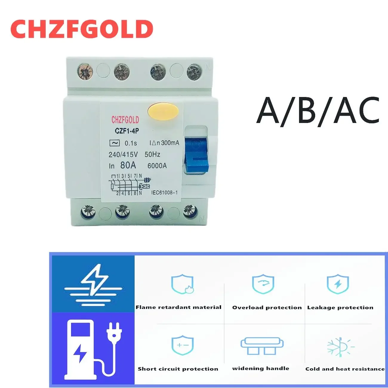 CHZFGOLD CZK6 RCCB 5-4P 16A 25A 32A 40A 63A 80A 100AResidualMCB для домашнего строительстваГорячая распродажа ELCB RCD Солнечная фотоэлектрика
CHZFGOLD CZK6 RCCB 5-4P 16A 25A 32A 40A 63A 80A 100AResidualMCB для домашнего строительстваГорячая распродажа ELCB RCD Солнечная фотоэлектрика