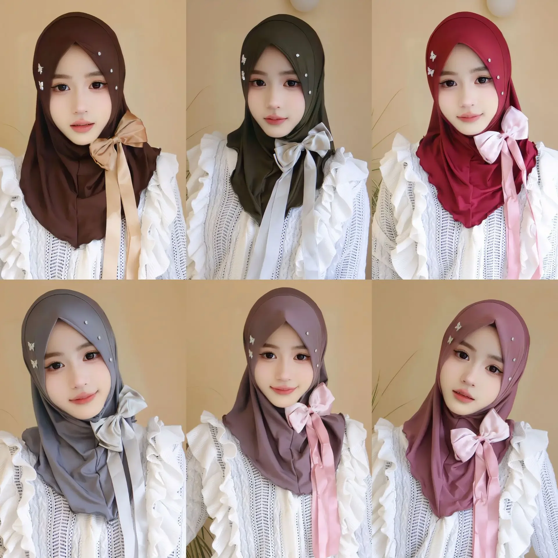 One Piece Jersey Instant Hijab Turban Khimar Amira Women Muslim Hijab With Bowknot Headband Headscarf Wrap Islam Bandanas Mejur
One Piece Jersey Instant Hijab Turban Khimar Amira Women Muslim Hijab With Bowknot Headband Headscarf Wrap Islam Bandanas Mejur