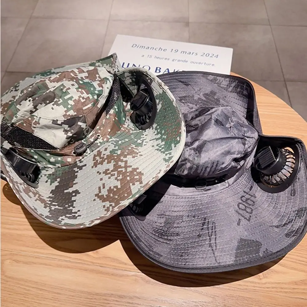 UV Protection Sun Hat with Solar Fan Adjustable Camouflage Sun Bucket Hat Quickly Dry Breathable Wide Brim Sun Cap Outdoor
UV Protection Sun Hat with Solar Fan Adjustable Camouflage Sun Bucket Hat Quickly Dry Breathable Wide Brim Sun Cap Outdoor