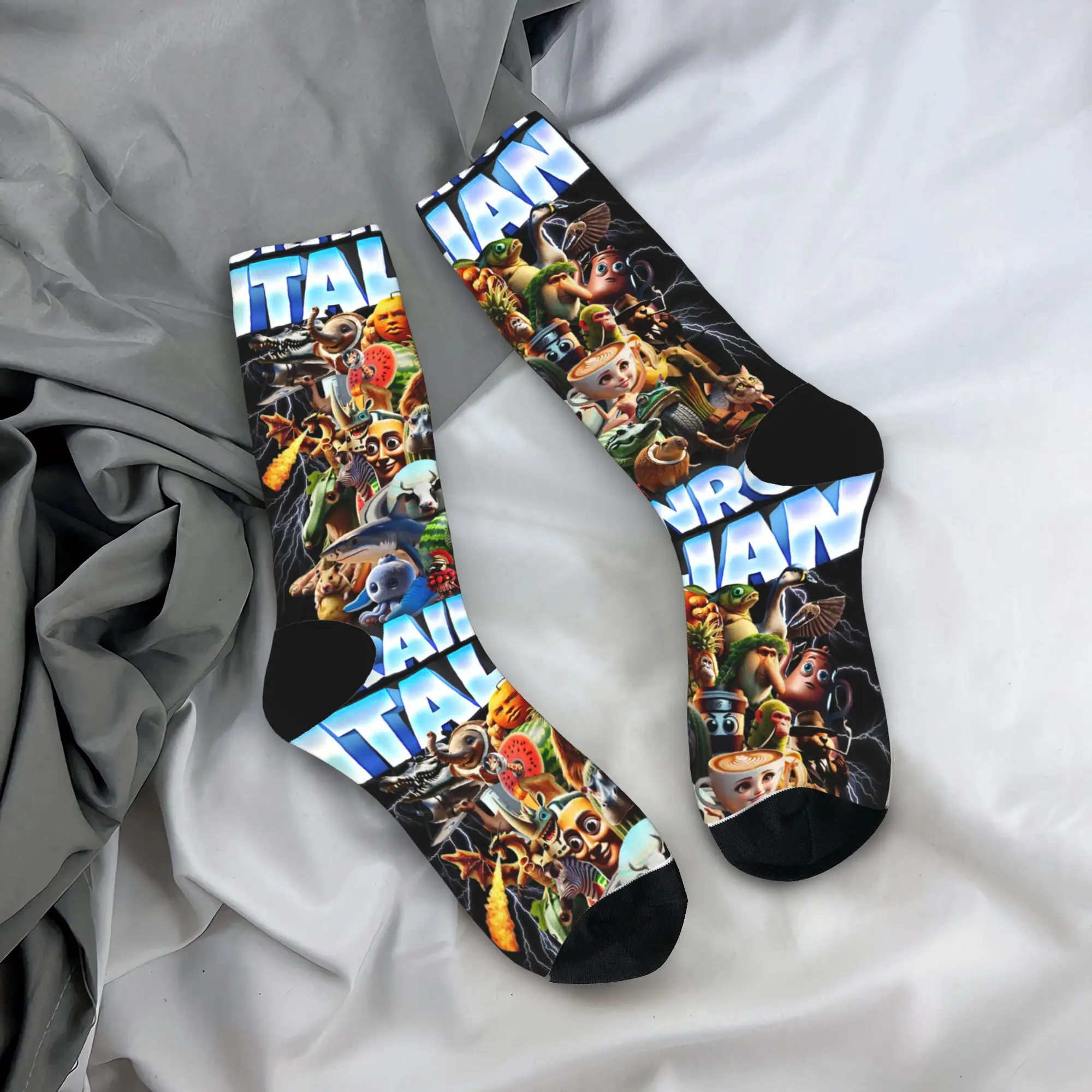 Итальянские мозговые персонажи, забавные мем-чулки, дизайнерские готические носки, весенние противоскользящие носки, мужские уличные носки высокого качества
Итальянские мозговые персонажи, забавные мем-чулки, дизайнерские готические носки, весенние противоскользящие носки, мужские уличные носки высокого качества