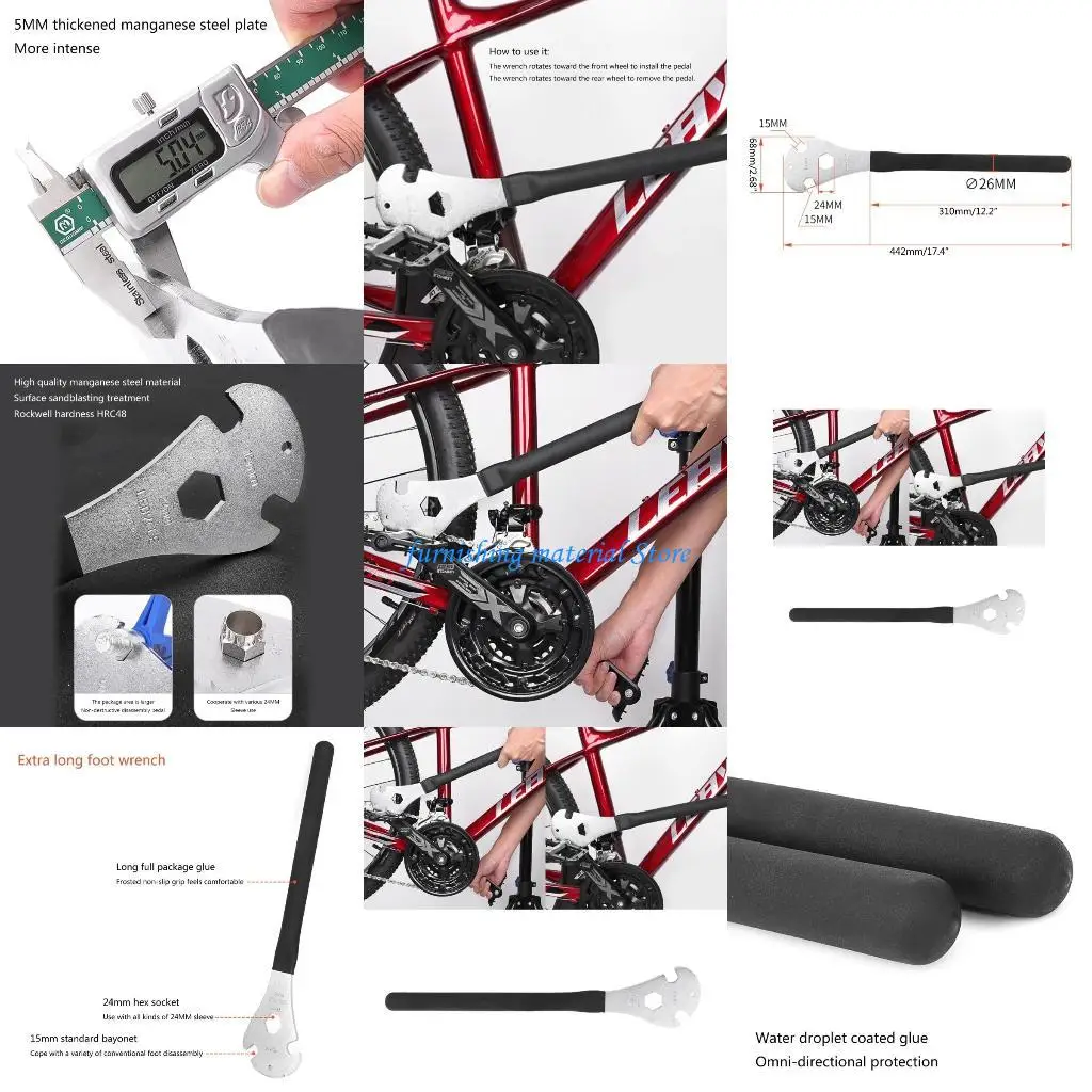 Y5GD Mountain Bike Pedals Install Remover Removal Replace Repair Tool Spanner 15mm
Y5GD Mountain Bike Pedals Install Remover Removal Replace Repair Tool Spanner 15mm