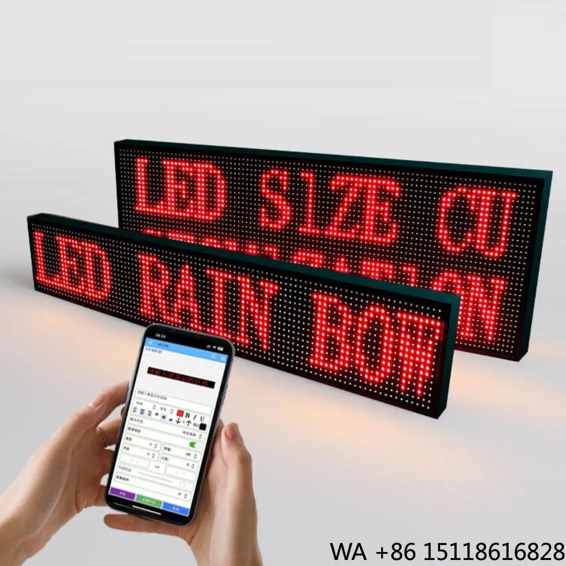 Outdoor WiFi-Controlled High-Brightness LED Text Display for Advertising
Outdoor WiFi-Controlled High-Brightness LED Text Display for Advertising