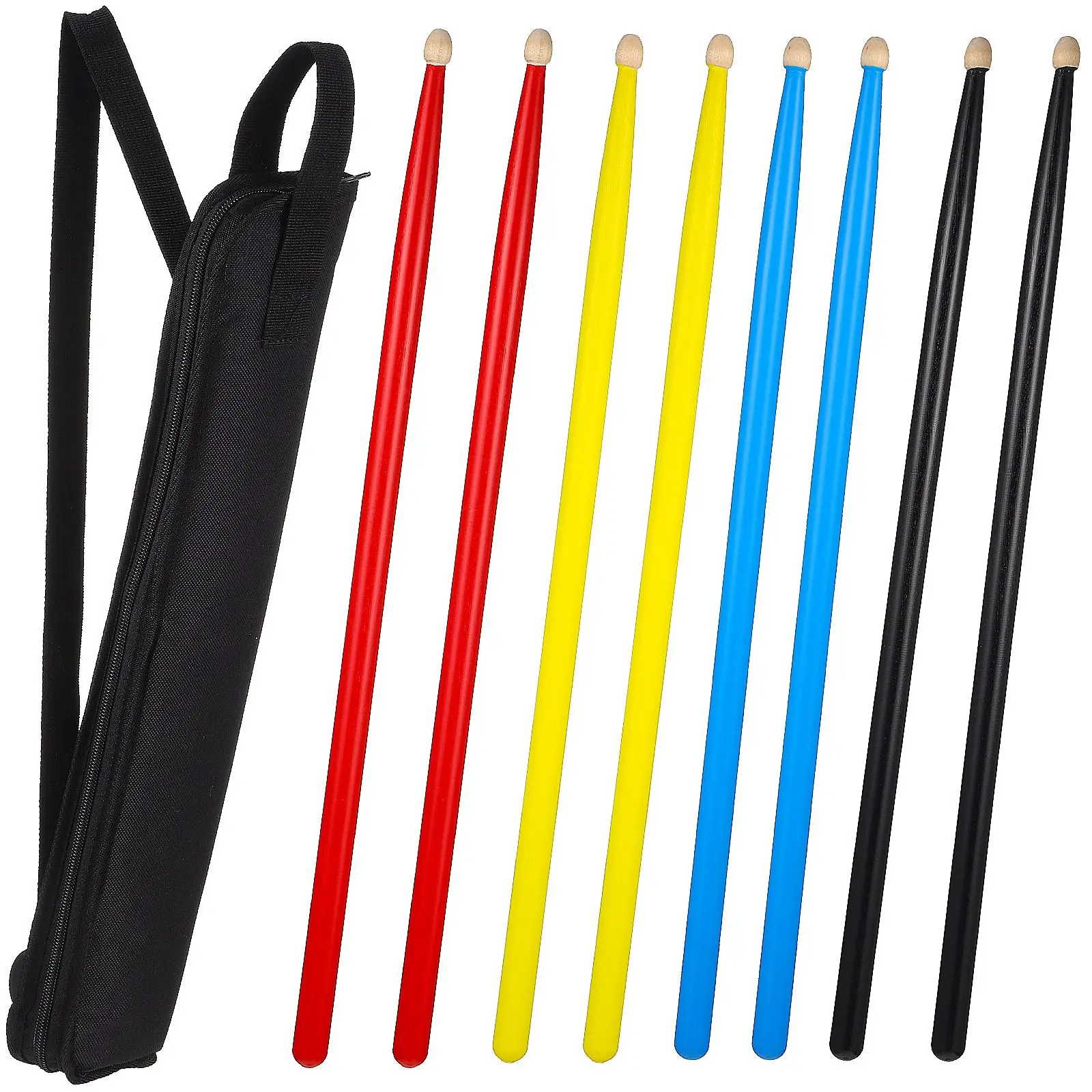 4 Pairs Colorful Maple Drumsticks Black Blue Red Yellow Wooden Sticks for Adult Kids Electronic Drums Storage Bag
4 Pairs Colorful Maple Drumsticks Black Blue Red Yellow Wooden Sticks for Adult Kids Electronic Drums Storage Bag