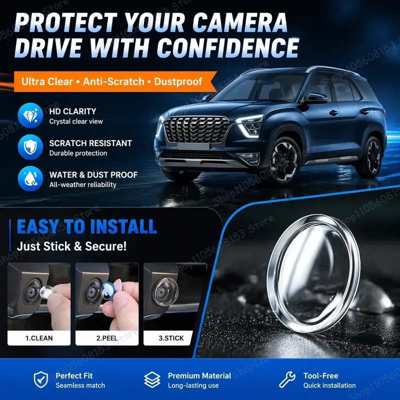 For Hyundai Creta 2018 2026 360 Degree Reverse Camera Cover Scratch Proof PC Lens Protector Sticker Set for Backup Camera
For Hyundai Creta 2018 2026 360 Degree Reverse Camera Cover Scratch Proof PC Lens Protector Sticker Set for Backup Camera