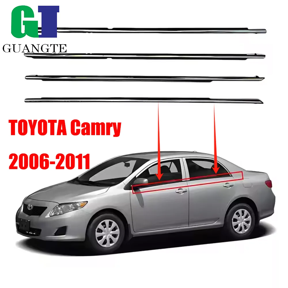 4PCS Black Car Chrome Weatherstrip Glass Window Molding Trim Seal Belt Compatible with Toyota Camry 2006-2011 75710-06100
4PCS Black Car Chrome Weatherstrip Glass Window Molding Trim Seal Belt Compatible with Toyota Camry 2006-2011 75710-06100