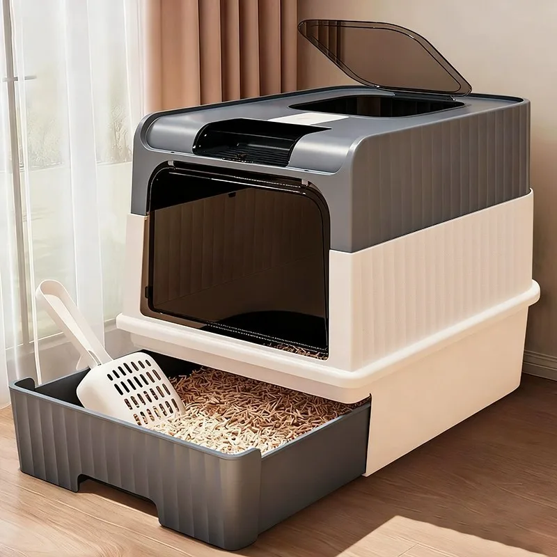 Extra-Large Litter Box, Drawer-Style, Fully Enclosed, Splash-Proof, UV-Resistant, Cat Litter Box, Pet Supplies
Extra-Large Litter Box, Drawer-Style, Fully Enclosed, Splash-Proof, UV-Resistant, Cat Litter Box, Pet Supplies
