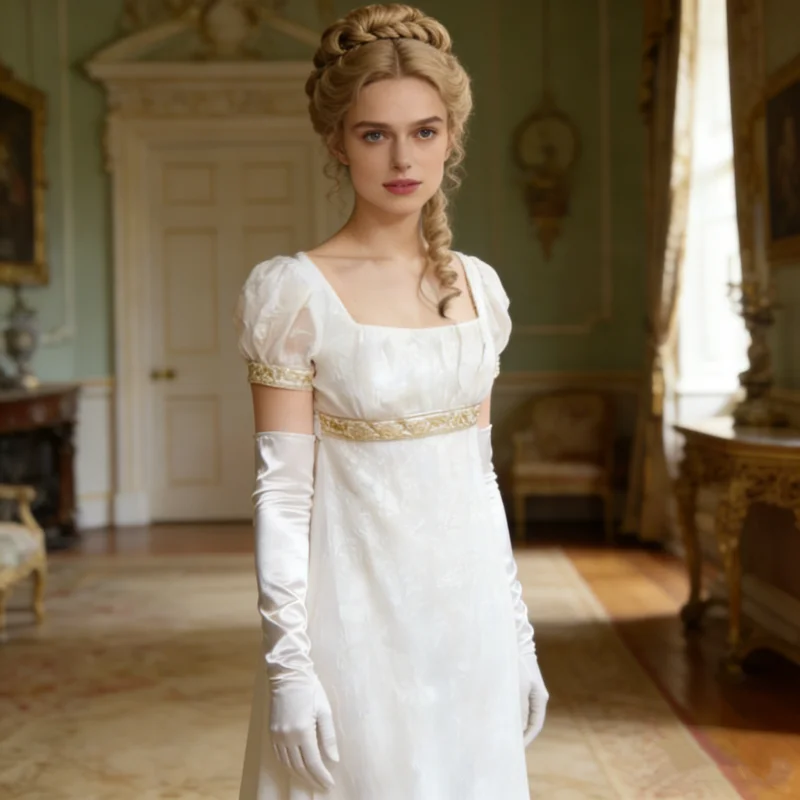 Винтажная одежда, женское жаккардовое длинное платье с коротким рукавом и квадратным вырезом, высокой талией, викторианское регентское ретро-платье для чаепития
Винтажная одежда, женское жаккардовое длинное платье с коротким рукавом и квадратным вырезом, высокой талией, викторианское регентское ретро-платье для чаепития