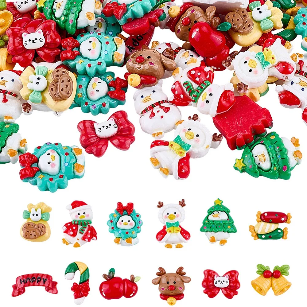 Christmas Opaque Resin Decoden Cabochons Mixed Shapes Mixed Color 60pcs/set
Christmas Opaque Resin Decoden Cabochons Mixed Shapes Mixed Color 60pcs/set