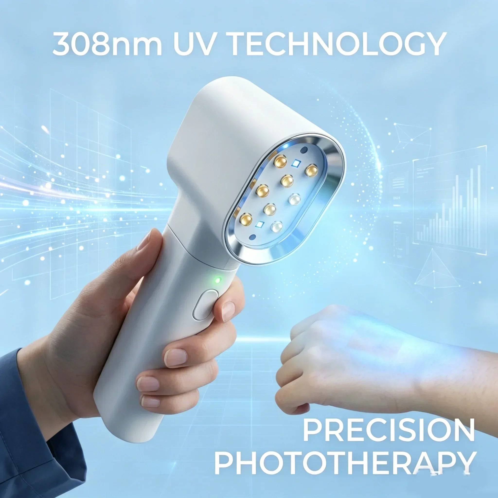 308NM Narrowband UVB Phototherapy Lamp Vitiligo Psoriasis Skin Treatment Ultraviolet Therapy Instrument
308NM Narrowband UVB Phototherapy Lamp Vitiligo Psoriasis Skin Treatment Ultraviolet Therapy Instrument
