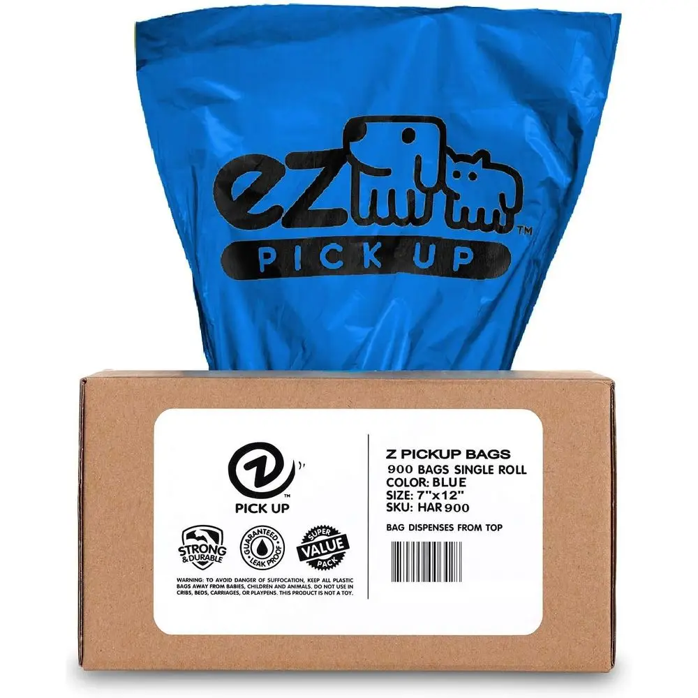 900 Biodegradable Dog Waste Bags, Blue, Single Roll
900 Biodegradable Dog Waste Bags, Blue, Single Roll