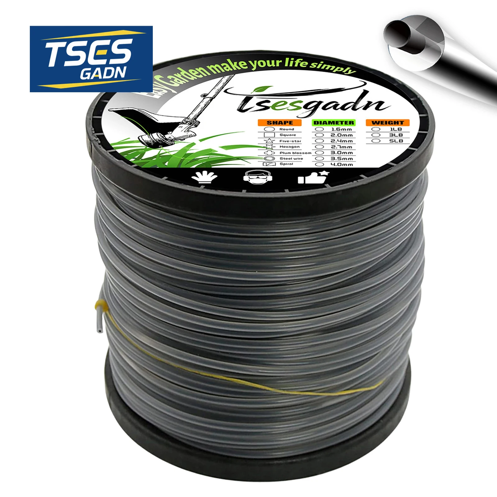 TSES Grey Nylon Trimmer Line 2.4mm~4.0mm Brush Cutter Strimmer Rope Lawn Mower Brush Cutter Grass Trimmer Round Line
TSES Grey Nylon Trimmer Line 2.4mm~4.0mm Brush Cutter Strimmer Rope Lawn Mower Brush Cutter Grass Trimmer Round Line