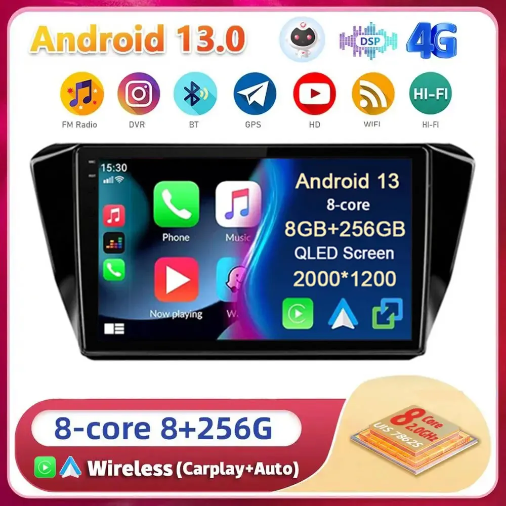 Android 13 Carplay Auto For Skoda Superb 3 2015 2016 2017 2018 2019 Multimedia Navigation Car Radio Player Video WIFi+4G Stereo
Android 13 Carplay Auto For Skoda Superb 3 2015 2016 2017 2018 2019 Multimedia Navigation Car Radio Player Video WIFi+4G Stereo