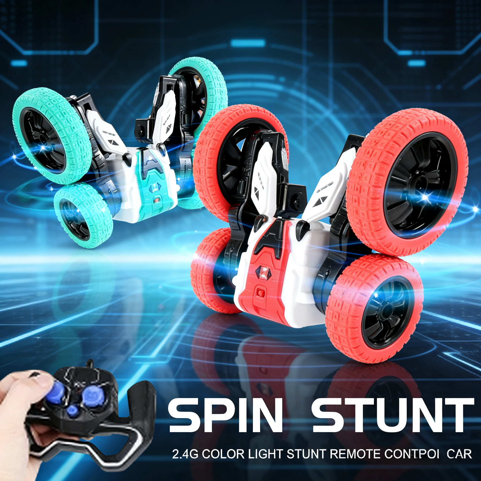 LED Glow Double-Sided Stunt Car – 360° Tumbling Deformed Flower RC Toy | Perfect Kids’ Birthday Gift
LED Glow Double-Sided Stunt Car – 360° Tumbling Deformed Flower RC Toy | Perfect Kids’ Birthday Gift