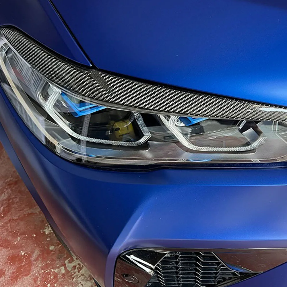 Carbon Fiber Front Headlight Lamp Eyebrow Trim Hood Cover Sticker Exterior Parts Car-styling For BMW X5 G05 F95 X6 G06 2019-2022
Carbon Fiber Front Headlight Lamp Eyebrow Trim Hood Cover Sticker Exterior Parts Car-styling For BMW X5 G05 F95 X6 G06 2019-2022