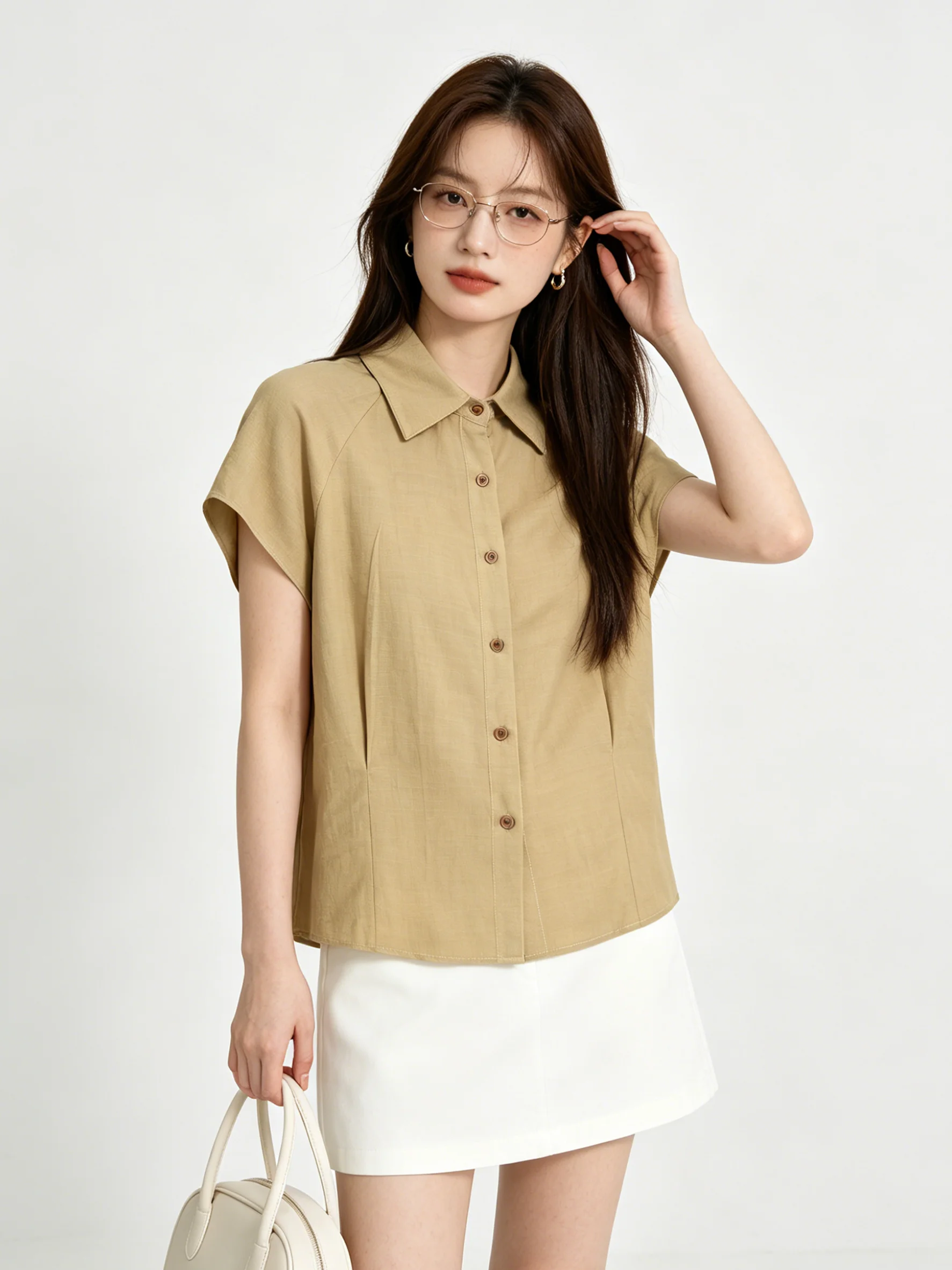 Korean Style Loose Short Sleeve Shirt Summer Turn-down Collar Open Cardigan Color Versatile Shirt Waist-cinching Age-de...
Korean Style Loose Short Sleeve Shirt Summer Turn-down Collar Open Cardigan Color Versatile Shirt Waist-cinching Age-de...