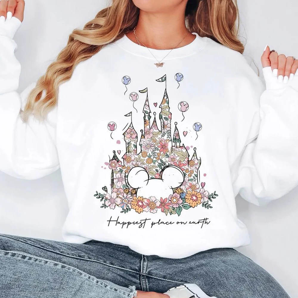 Aesthetic Floral Castle Sweatshirt Vintage Castle Hoodie Happiest Place on Earth Pullover Trendy Women Long Sleeves Sweatshirts
Aesthetic Floral Castle Sweatshirt Vintage Castle Hoodie Happiest Place on Earth Pullover Trendy Women Long Sleeves Sweatshirts