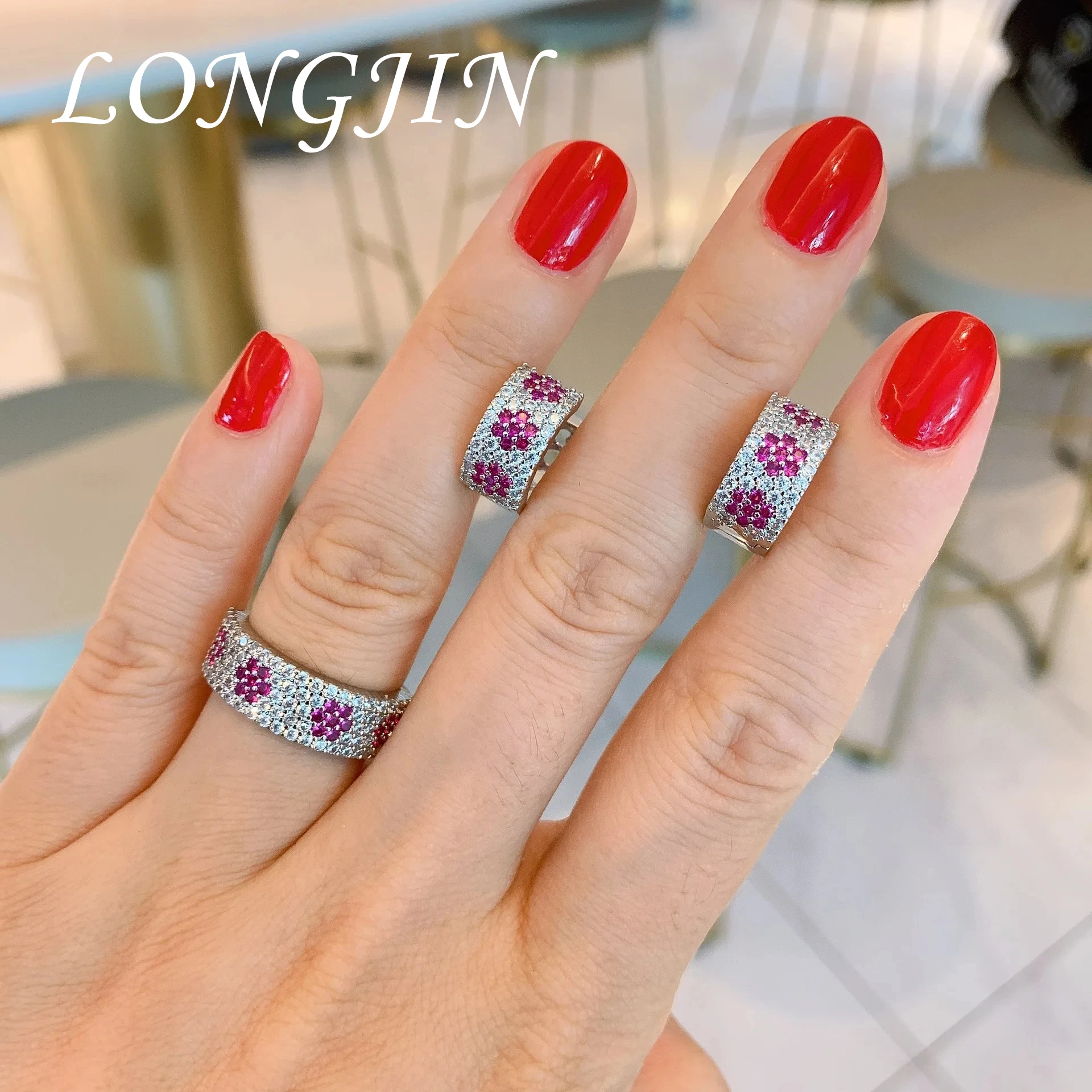 2024 Trend 925 Sterling Silver High Quality Cubic Zircon Gemstone Rings Earrings Set Women Wedding Party Jewelry Birthday Gift
2024 Trend 925 Sterling Silver High Quality Cubic Zircon Gemstone Rings Earrings Set Women Wedding Party Jewelry Birthday Gift