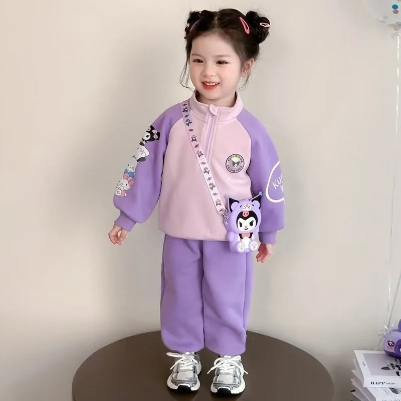 Kuromi Anime Kawaii MINISO Long Sleeve Hoodie Pants Set New Cute Children Fashion Foreign Two-piece Clothes Gifts for Kids
Kuromi Anime Kawaii MINISO Long Sleeve Hoodie Pants Set New Cute Children Fashion Foreign Two-piece Clothes Gifts for Kids