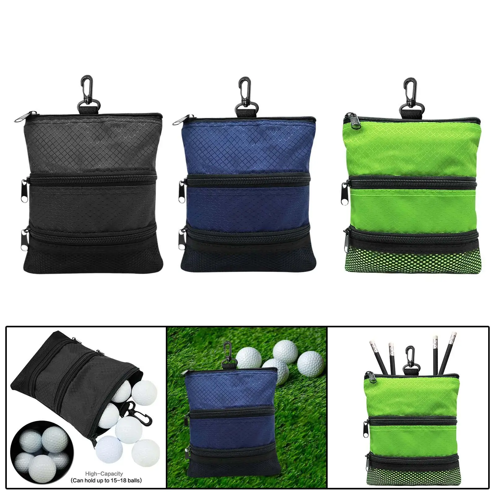 Golf Ball Storage Pouch Zipper Case Lightweight Golf Accessories Portable for Golf Sport Practice Equipment
Golf Ball Storage Pouch Zipper Case Lightweight Golf Accessories Portable for Golf Sport Practice Equipment