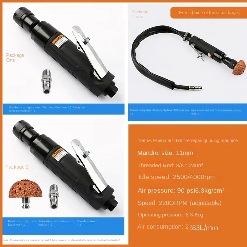DurableLow-speed Pneumatic Automobile Tire Repair Grinder Buffer Tire Repair Glue Removal Locomotive Tire Repair Tool
DurableLow-speed Pneumatic Automobile Tire Repair Grinder Buffer Tire Repair Glue Removal Locomotive Tire Repair Tool