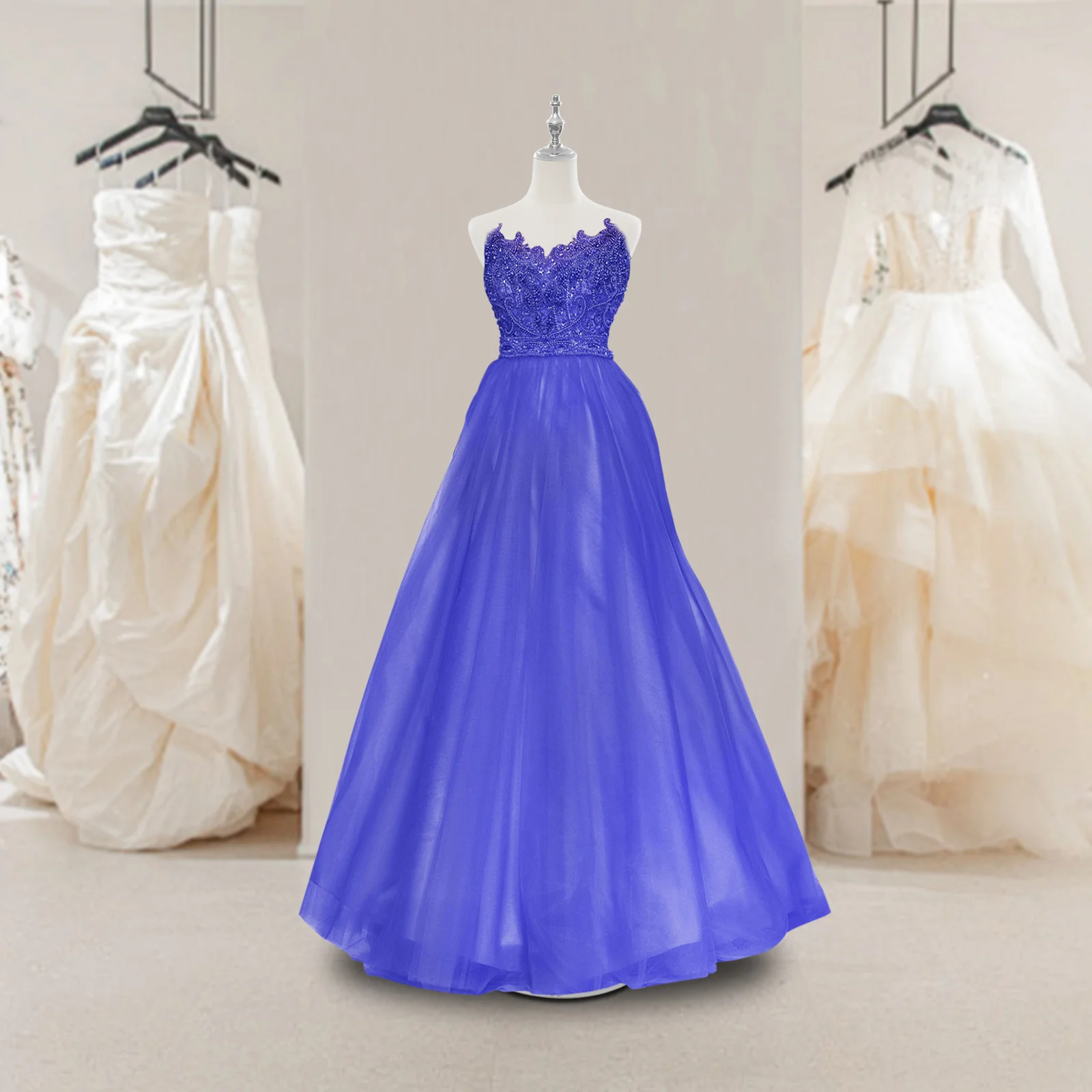 Female Mannequin, Silver Round Base with Crown Handless Dress Form, Adjustable Height 70-130cm for Wedding Display
Female Mannequin, Silver Round Base with Crown Handless Dress Form, Adjustable Height 70-130cm for Wedding Display